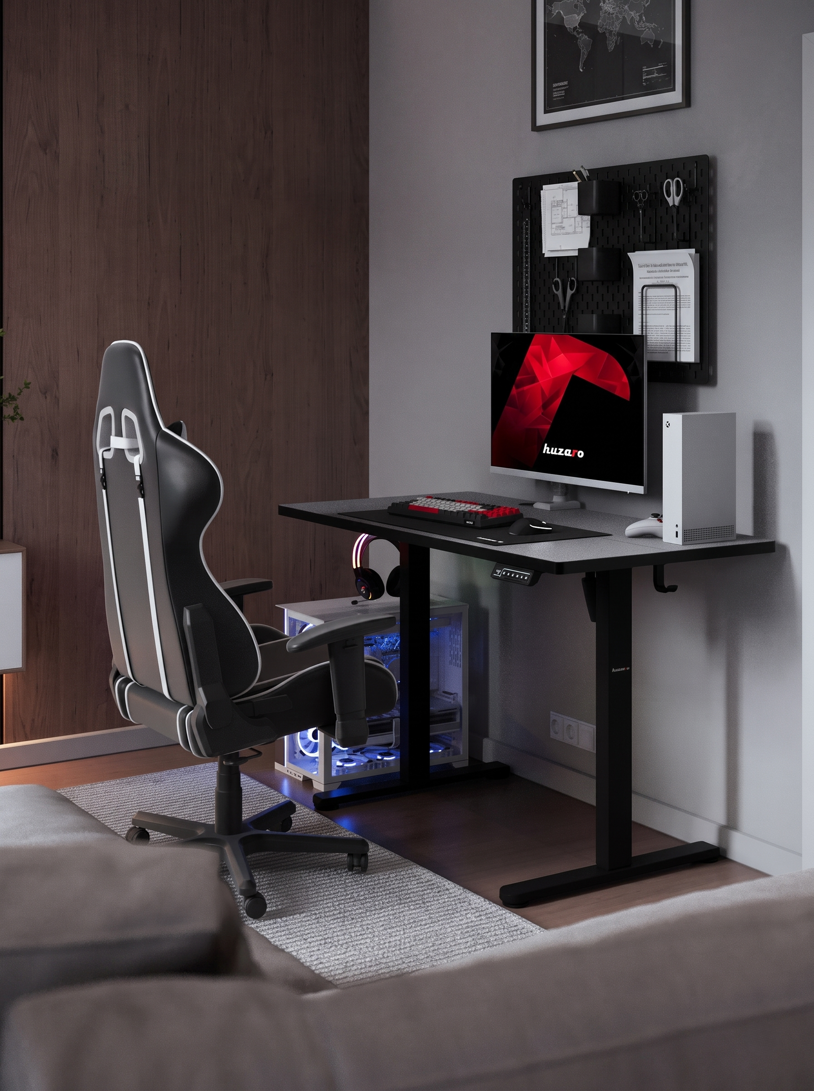 Ηλεκτρικό Γραφείο Gaming Hero 8.1 – Μαύρο