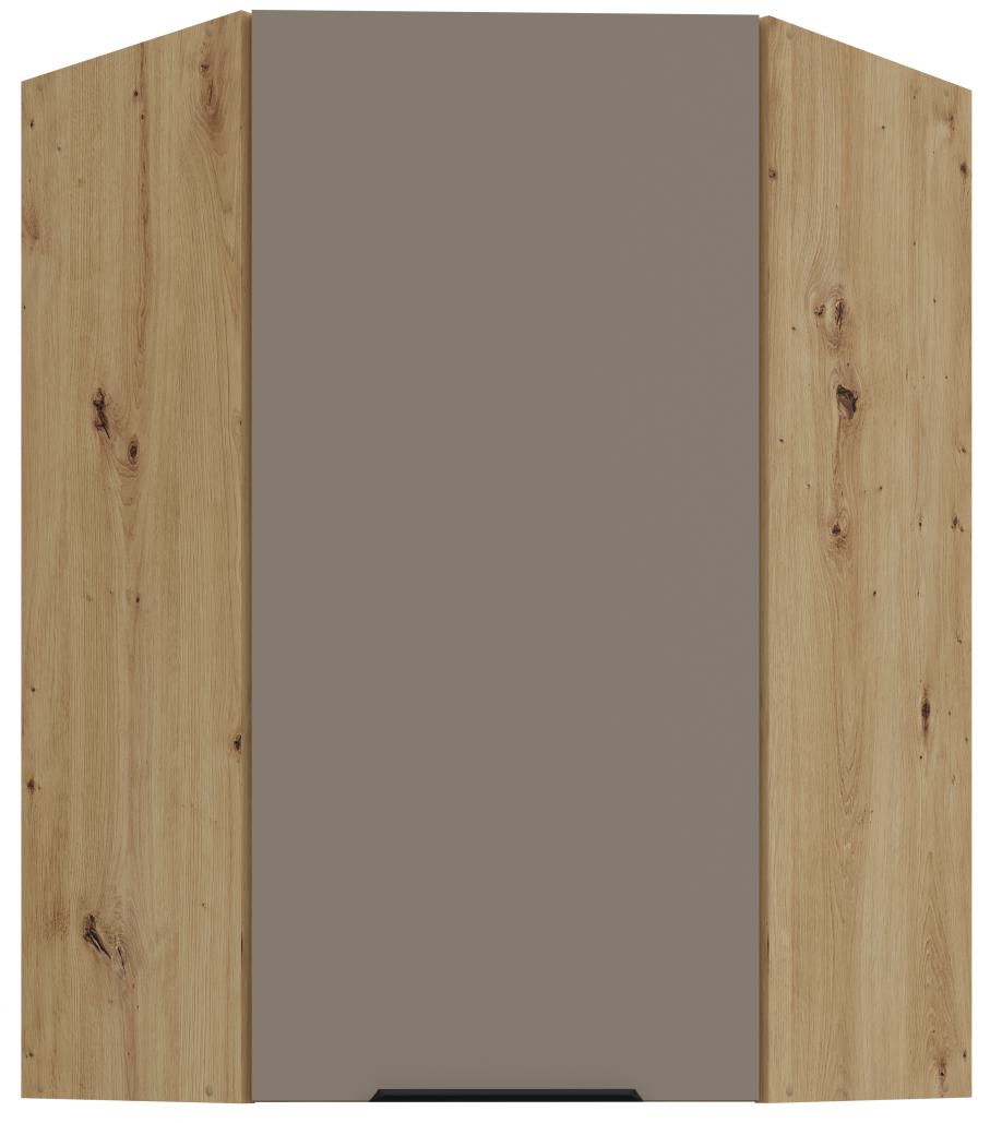 Κρεμαστό ντουλάπι γωνιακό Arianna 60x60 GN 90 1F-Γκρέζ