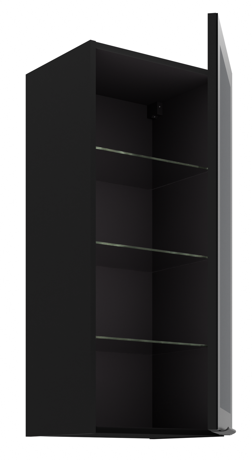 Κρεμαστή βιτρίνα Universal 40 GS 90 1F-Μαύρο