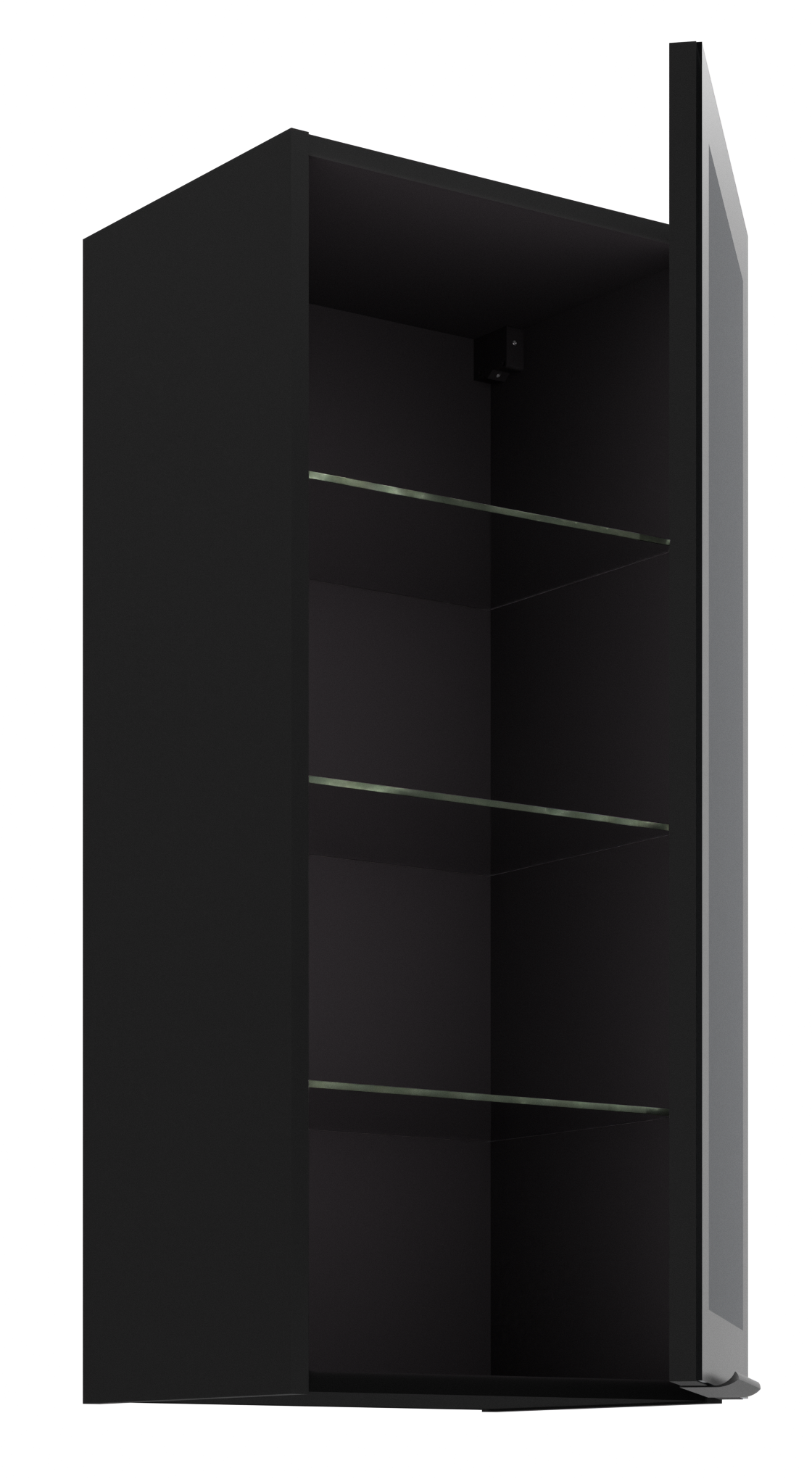 Κρεμαστή βιτρίνα Universal 40 GS 90 1F-Μαύρο