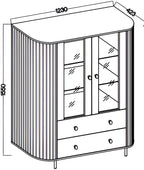 Βιτρίνα Ovelia 2D-Μπεζ