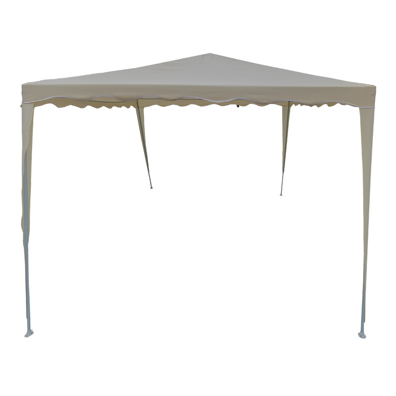 Κιόσκι Gazebo μεταλλικός σκελετός - ύφασμα μπεζ 3x3m