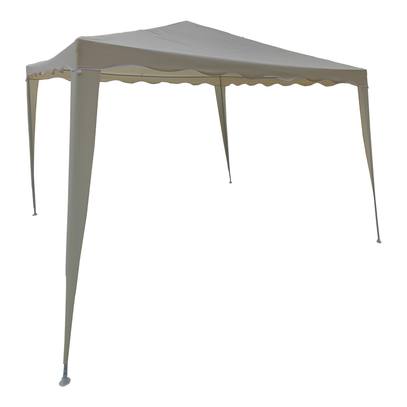 Κιόσκι Gazebo μεταλλικός σκελετός - ύφασμα μπεζ 3x3m