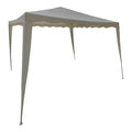 Κιόσκι Gazebo μεταλλικός σκελετός - ύφασμα μπεζ 3x3m