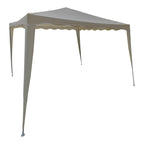 Κιόσκι Gazebo μεταλλικός σκελετός - ύφασμα μπεζ 3x3m