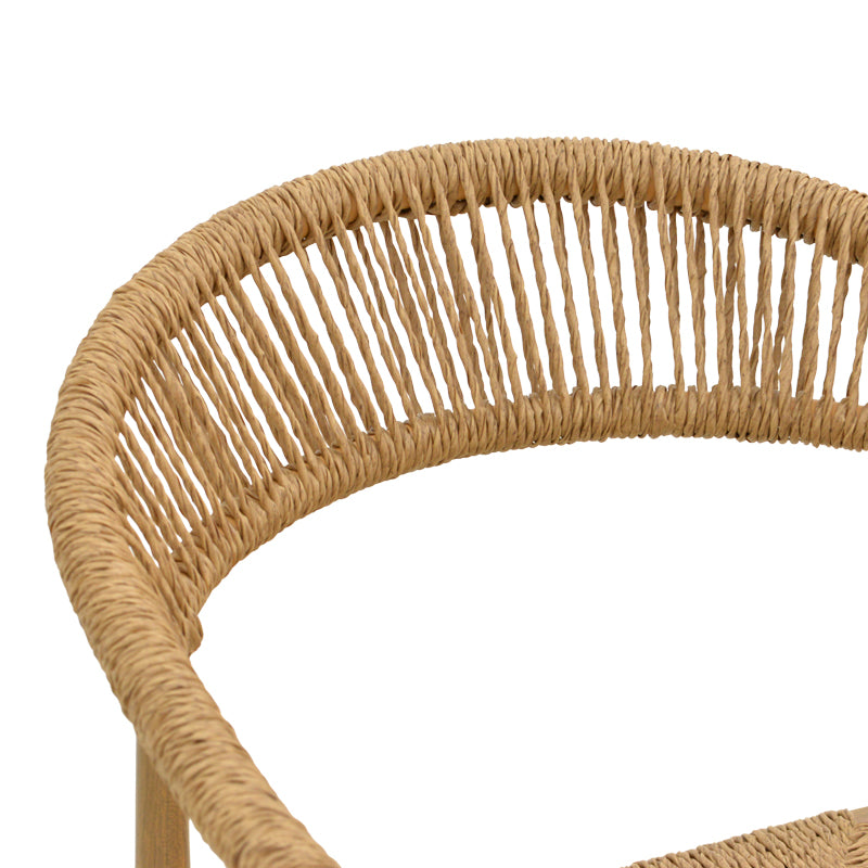 Πολυθρόνα Rayana στοιβαζόμενη αλουμίνιο - pe rattan σε φυσική απόχρωση 56x61,5x77,5εκ