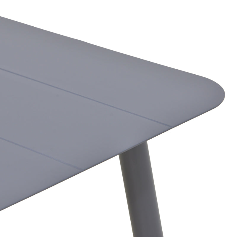 Τραπέζι Vista αλουμίνιο σε ανθρακί απόχρωση 120x70x72εκ