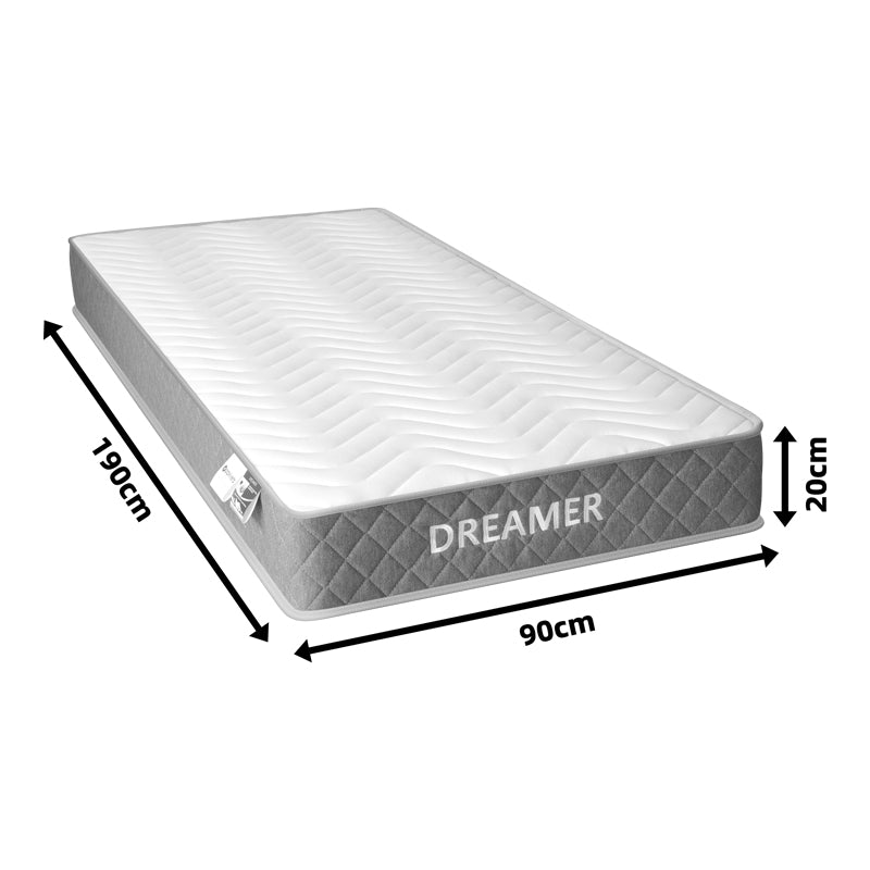 Στρώμα Dreamer pocket spring διπλής όψης 20cm 90x190εκ