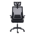 Καρέκλα γραφείου Plymot mesh χρώμα μαύρο 48x58x112-122εκ
