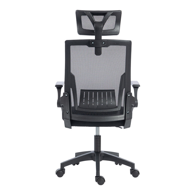 Καρέκλα γραφείου Plymot mesh χρώμα μαύρο 48x58x112-122εκ