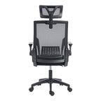 Καρέκλα γραφείου Plymot mesh χρώμα μαύρο 48x58x112-122εκ