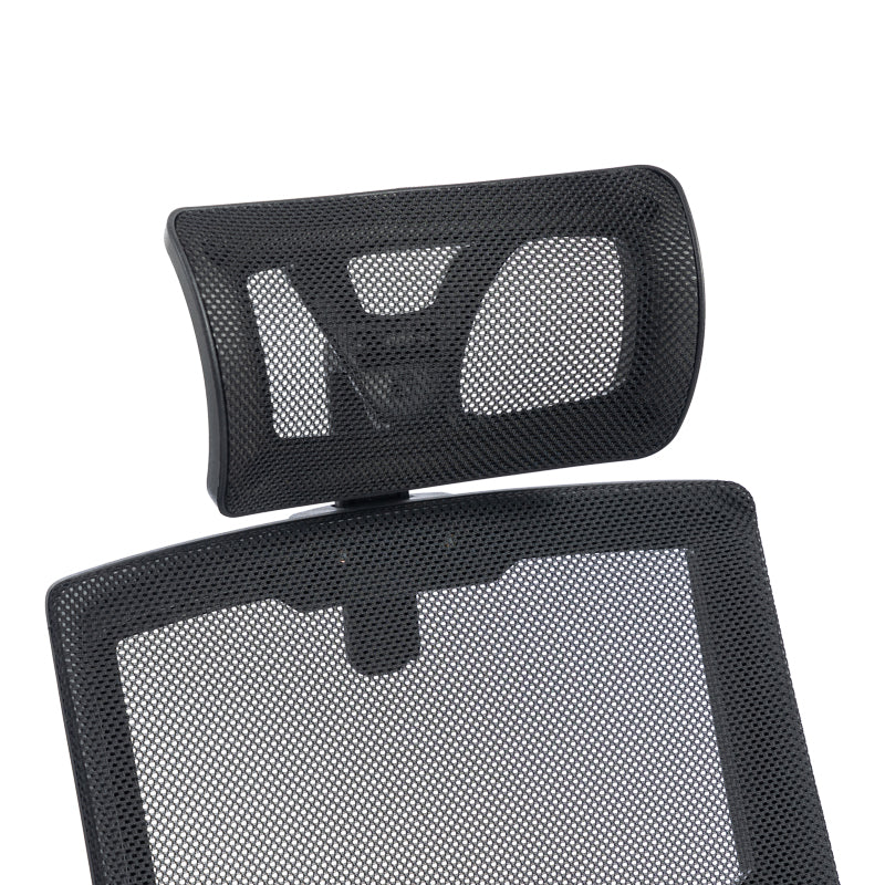 Καρέκλα γραφείου Plymot mesh χρώμα μαύρο 48x58x112-122εκ