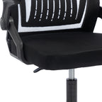 Καρέκλα γραφείου Plymot mesh χρώμα μαύρο 48x58x112-122εκ