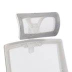 Καρέκλα γραφείου Plymot λευκή - mesh γκρι 48x58x112-122εκ