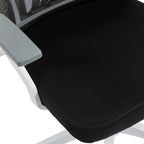 Καρέκλα γραφείου Plymot λευκή - mesh μαύρο 48x58x112-122εκ