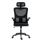 Καρέκλα γραφείου διευθυντή Mainz mesh χρώμα μαύρο 50x60x112-122εκ