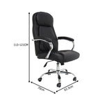 Καρέκλα γραφείου διευθυντή Stoldi pu μαύρο 62.5x70x113-121εκ