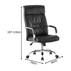 Καρέκλα γραφείου διευθυντή Biani pu μαύρο 56x70x107-115εκ