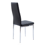 Καρέκλα Parker μαύρο PU με πόδι χρωμίου 41x48x96εκ