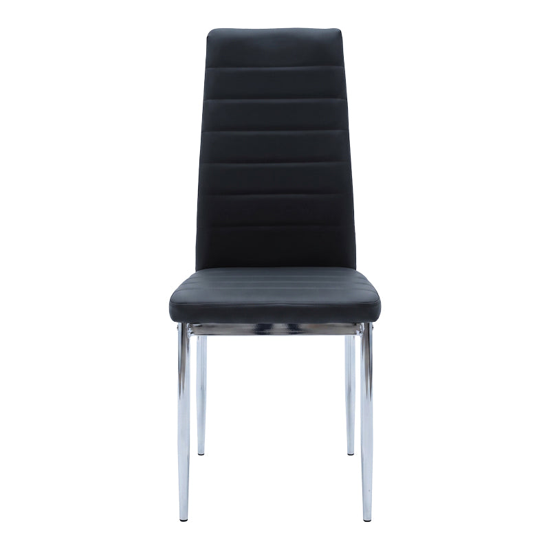 Καρέκλα Parker μαύρο PU με πόδι χρωμίου 41x48x96εκ