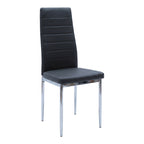 Καρέκλα Parker μαύρο PU με πόδι χρωμίου 41x48x96εκ