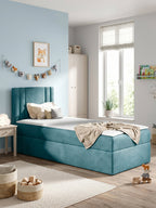 Επενδυμένο κρεβάτι Carmen Mini-Galazio-100 x 200-Aristera