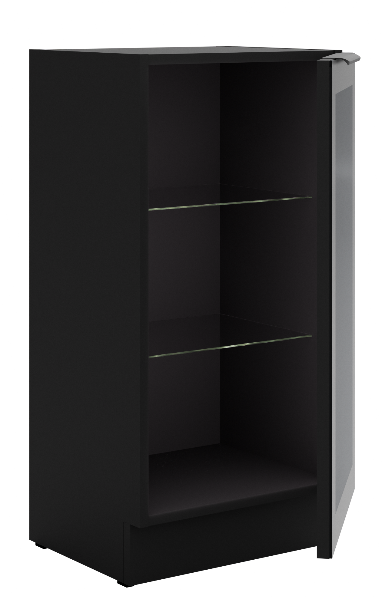 Επιδαπέδια βιτρίνα Universal 40 DW 1F BB-Μαύρο