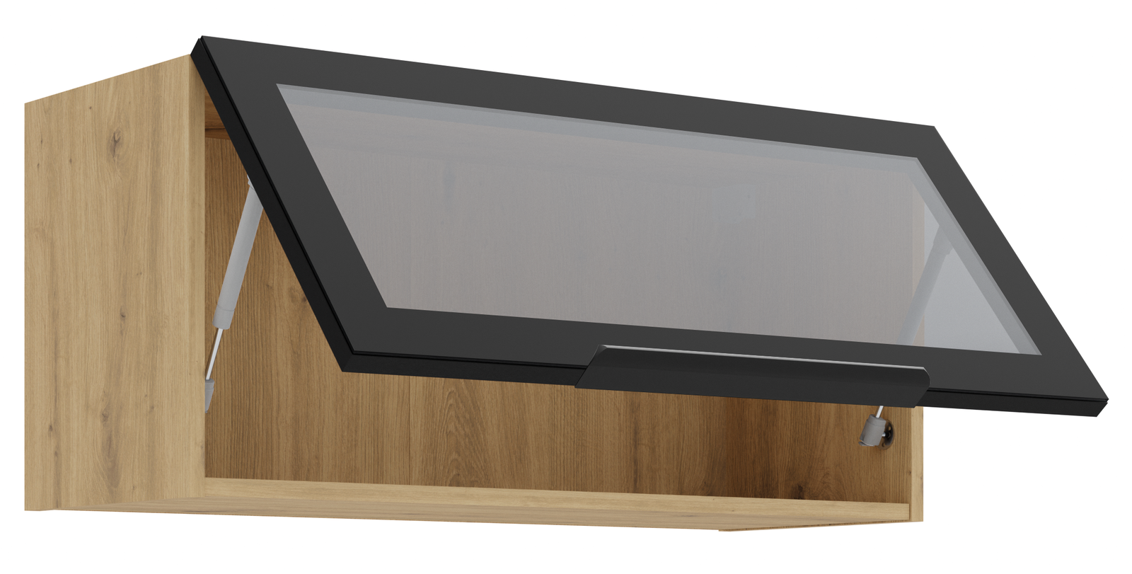 Κρεμαστή βιτρίνα Universal 80 GUS 36 MDF 1F-Φυσικό – Μαύρο
