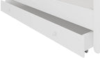 Παιδικό Κρεβάτι Leomari-Λευκό - Καφέ-160 x 80-Με προστατευτικό