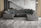 Γωνιακός καναπές Calyra Max I Relax-Ανθρακί-Δεξιά