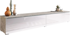 Έπιπλο τηλεόρασης  Lowboard D 180-Γκρι - Λευκό