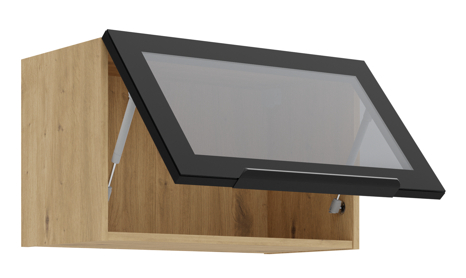 Κρεμαστή βιτρίνα Universal 60 GUS 36 MDF 1F-Φυσικό – Μαύρο