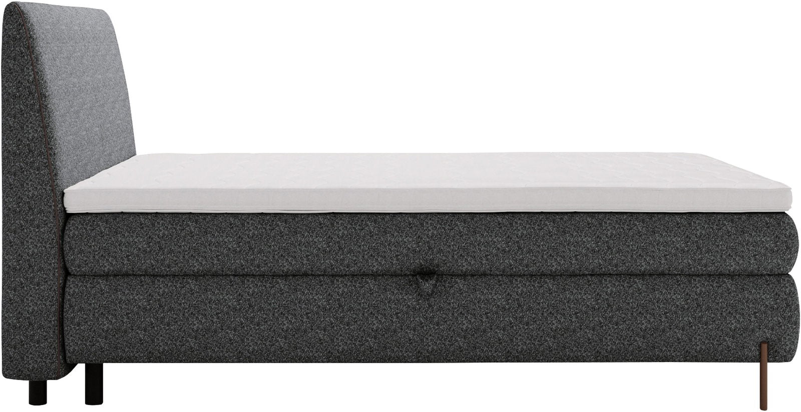 Επενδυμένο Κρεβάτι Evia-Ανθρακί-180 x 200