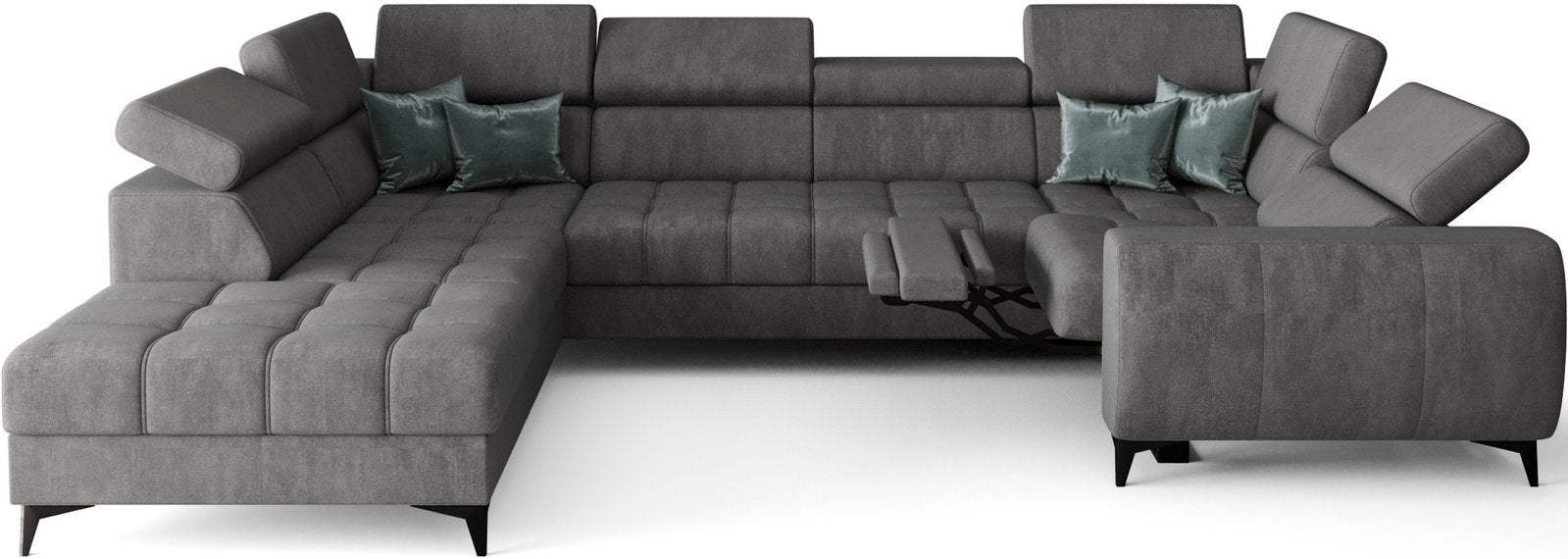 Γωνιακός καναπές Calyra Max I Relax-Ανθρακί-Αριστερή