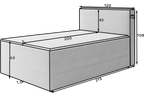 Επενδυμένο Κρεβάτι Mitalo-Μπλε-120 x 200