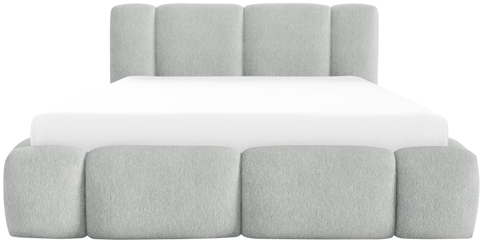 Επενδυμένο Κρεβάτι Bianco-Γκρι Ανοιχτό-160 x 200