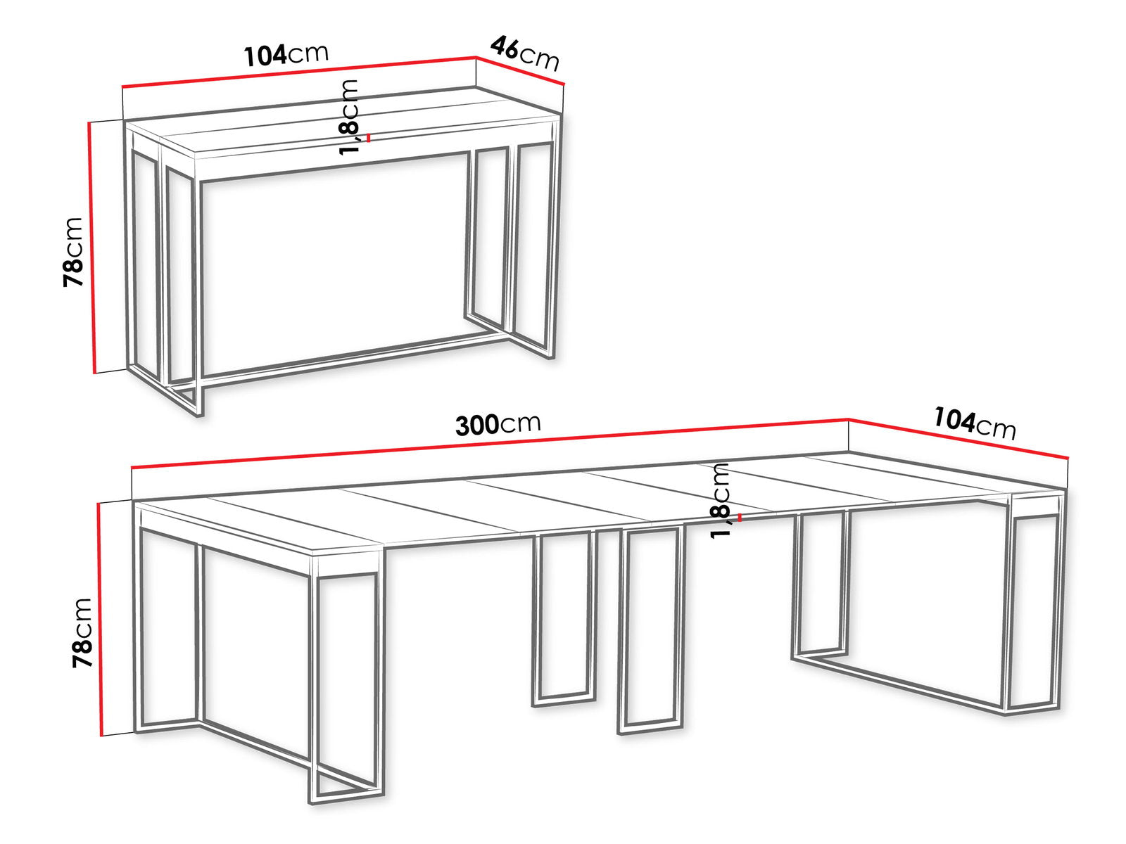 Κονσόλα Areno-Μαύρο - Γκρι