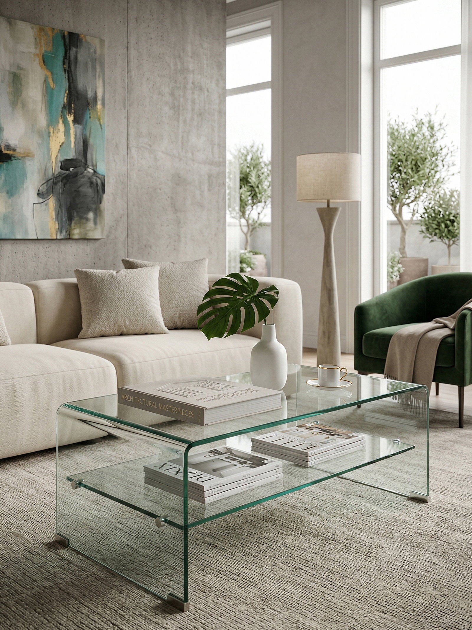 Τραπεζάκι σαλονιού Crystal Shelf