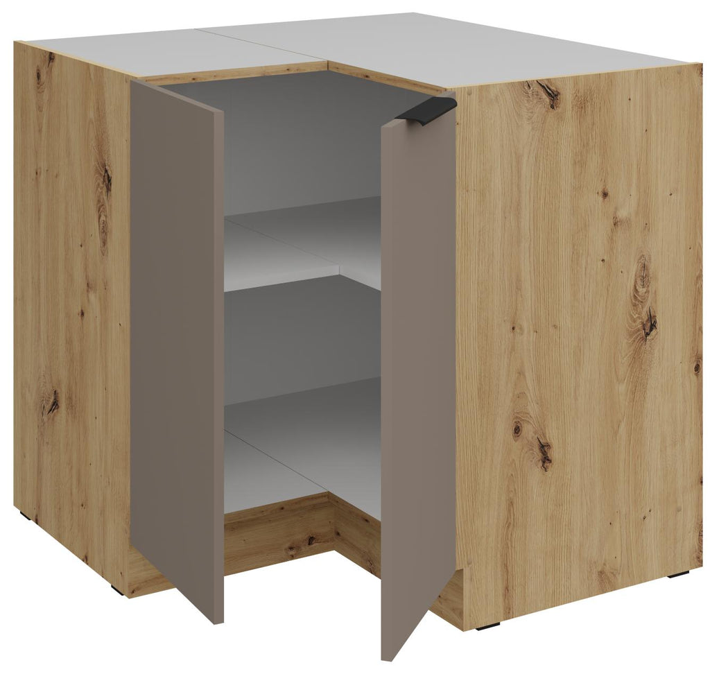 Επιδαπέδιο ντουλάπι γωνιακό Arianna 90x90 DN 2F BB-Γκρέζ