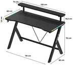Γραφείο Gaming Hero 1.9 RGB – Μαύρο