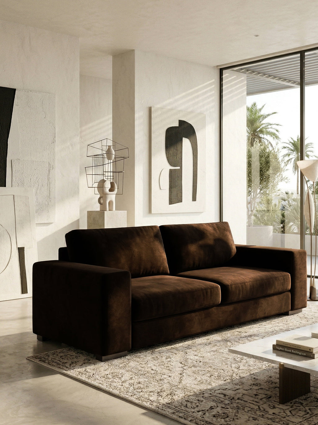 Καναπές Fantasy Τριθέσιος-Sokolati-210φ 90β εκ.