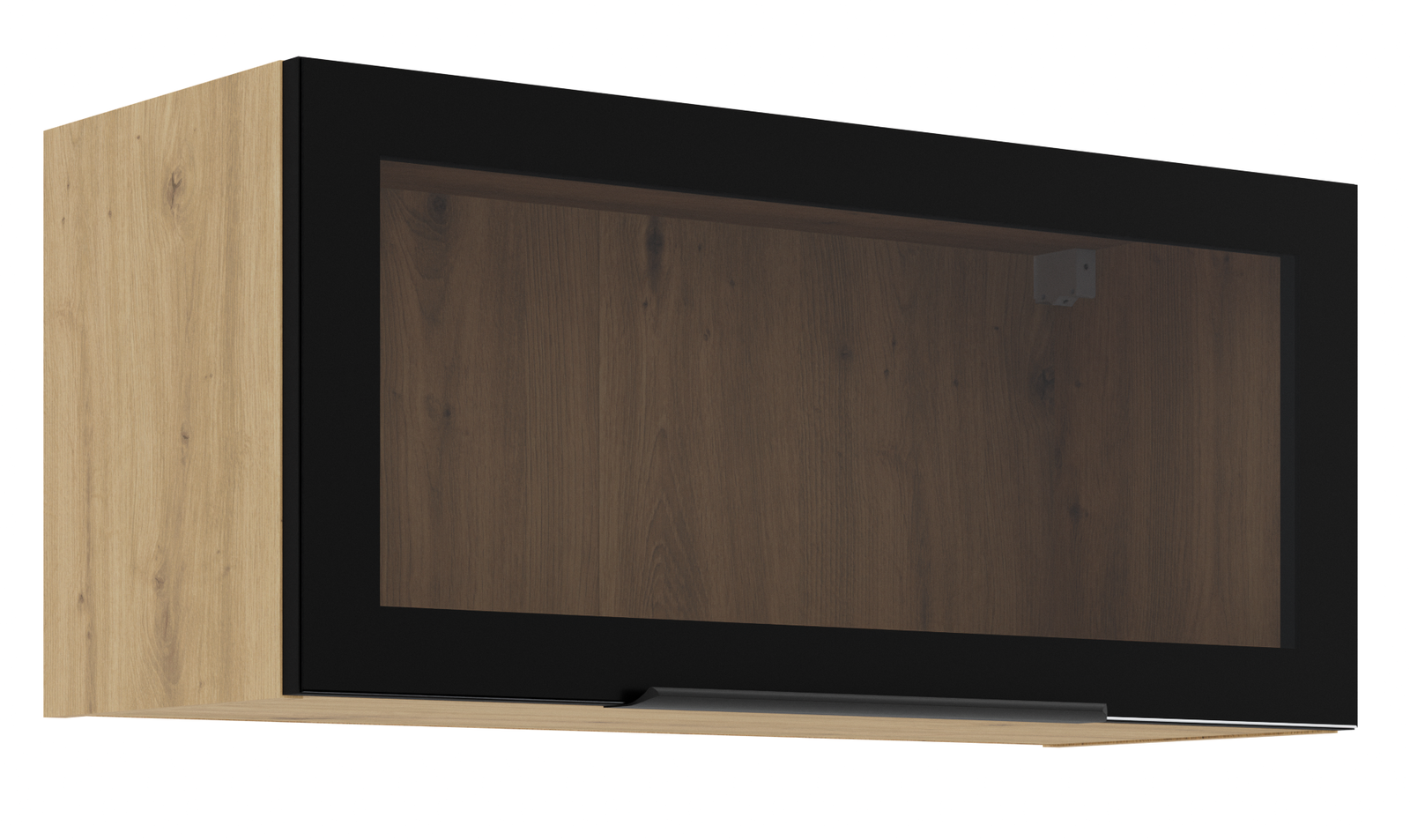 Κρεμαστή βιτρίνα Universal 80 GUS 36 MDF 1F-Φυσικό – Μαύρο