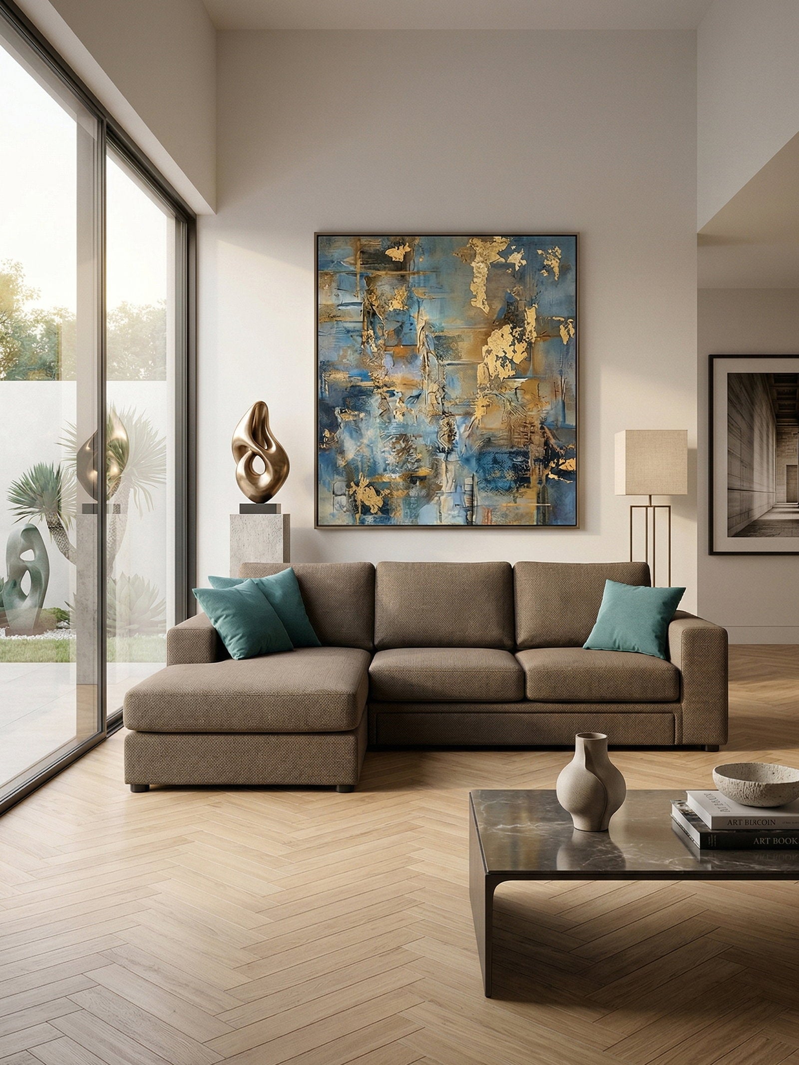 Γωνιακός καναπές Lina plus-Mpez Skouro-265 x 150 εκ.-Δεξιά