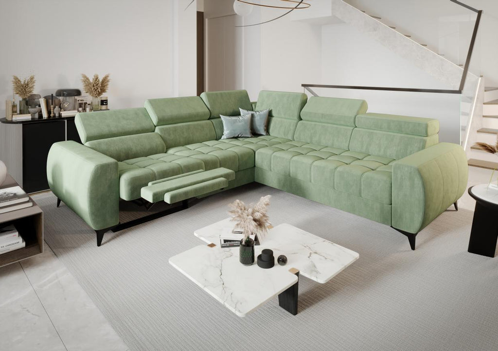 Γωνιακός καναπές Calyra II Relax-Μέντα-Αριστερή
