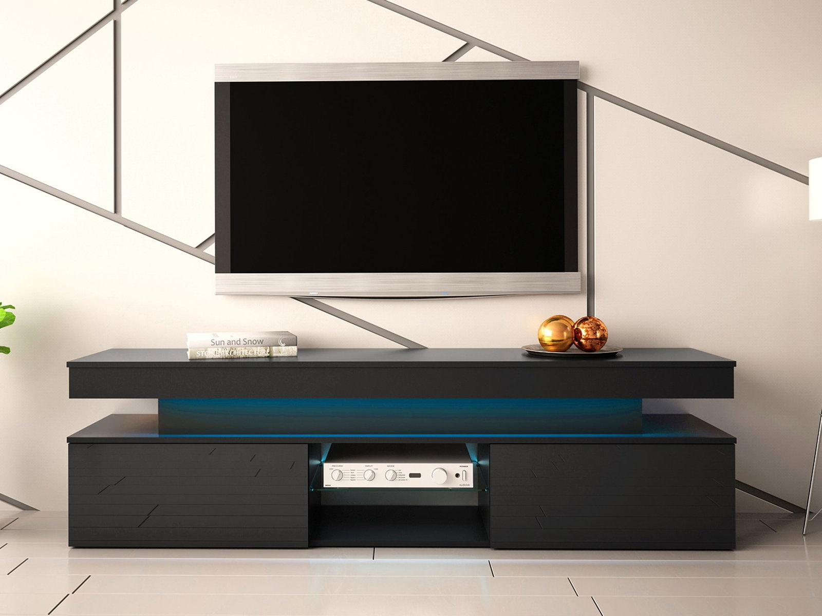 Έπιπλο τηλεόρασης Glossa 2D 190 με LED-Mauro gualistero