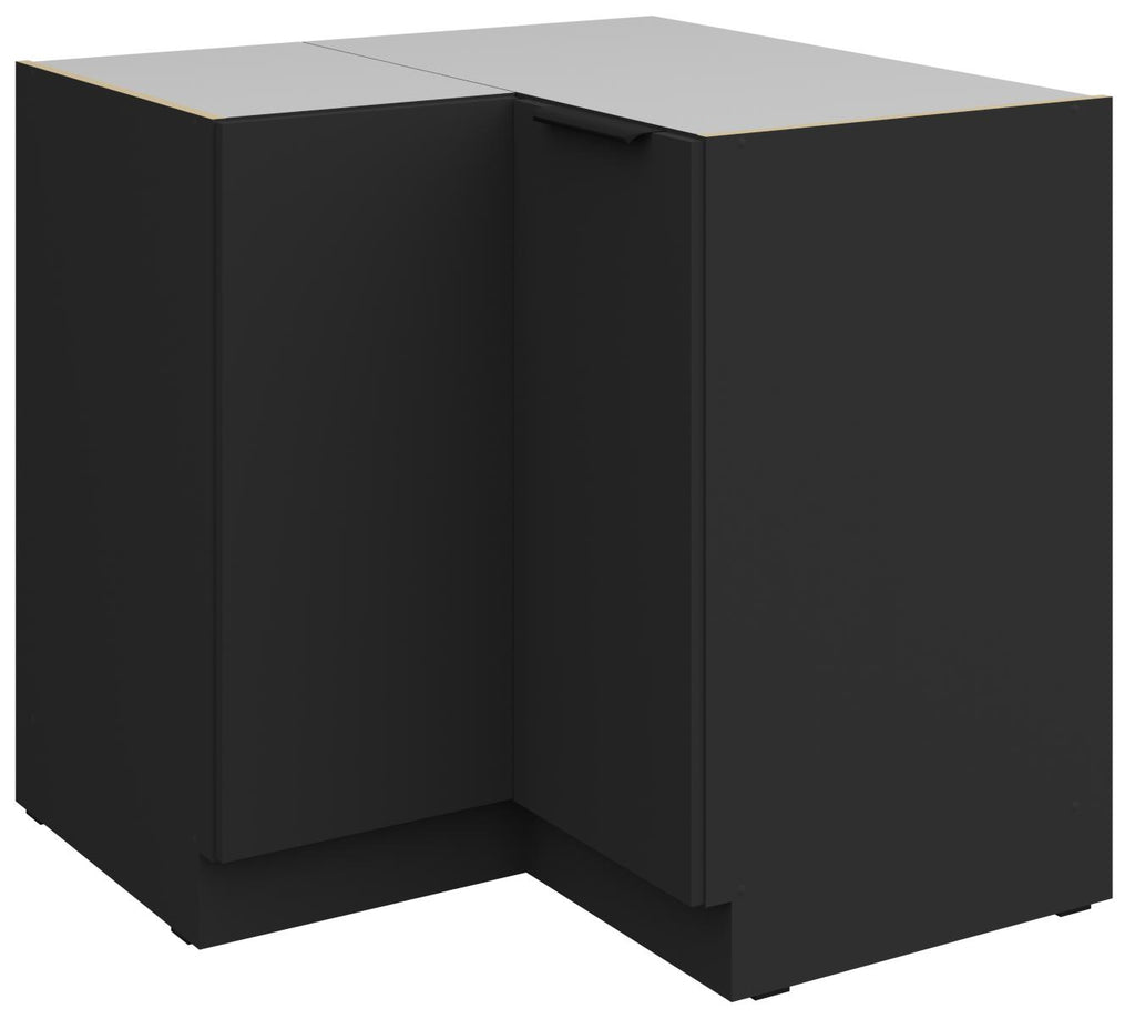Επιδαπέδιο ντουλάπι γωνιακό Arianna 90x90 DN 2F BB-Μαύρο