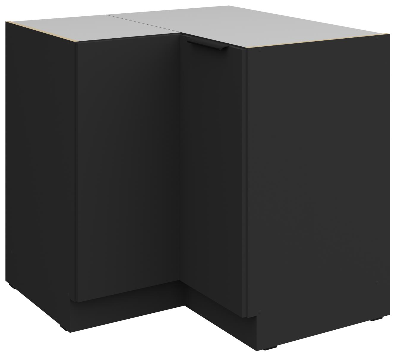 Επιδαπέδιο ντουλάπι γωνιακό Arianna 90x90 DN 2F BB-Μαύρο