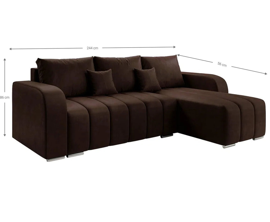Γωνιακός καναπές Pufetto-Kafe Skouro