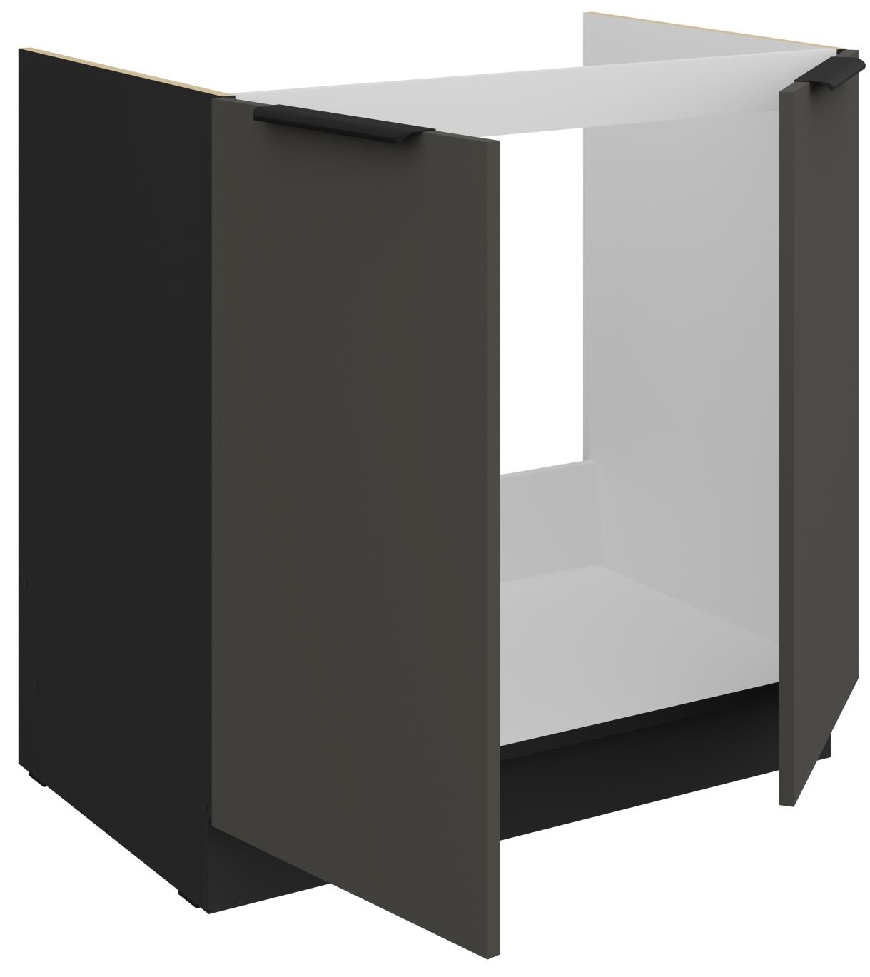 Επιδαπέδιο ντουλάπι νεροχύτη Arianna 80 ZL 2F-Γκρι