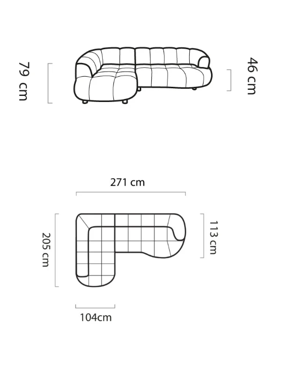 Γωνιακός Καναπές Vespa L-Αριστερή